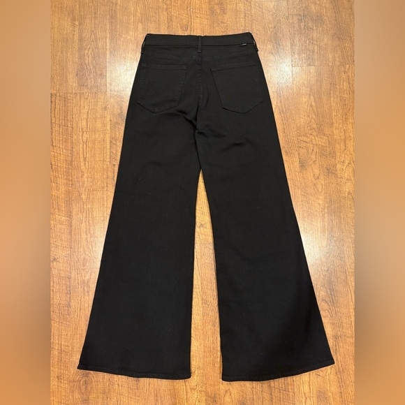 Mother The Twister Sneak Pitch Black Jeans Womens 29 Denim Wide Leg Stretch - Picture 3 of 10